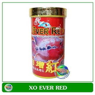 XO Ever Red อาหารปลาหมอสี สูตรเร่งสีแดง เม็ดขนาดกลาง 100 g.