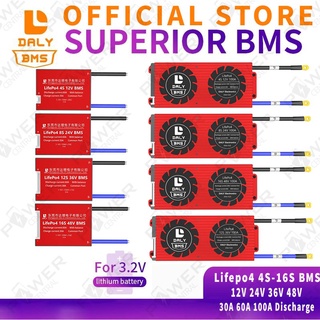 BMS 4S/8S/12S 15A/20A/40A/60A สำหรับแบตเตอรี่ลิเธียมฟอสเฟต Lithium Phosphate LiFePO4 3.2 V Battery Management System