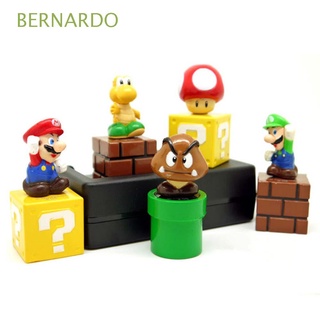 Bernardo โมเดลฟิกเกอร์ PVC รูปการ์ตูนเห็ด Mario Super Mario Bros สําหรับตกแต่งบ้าน