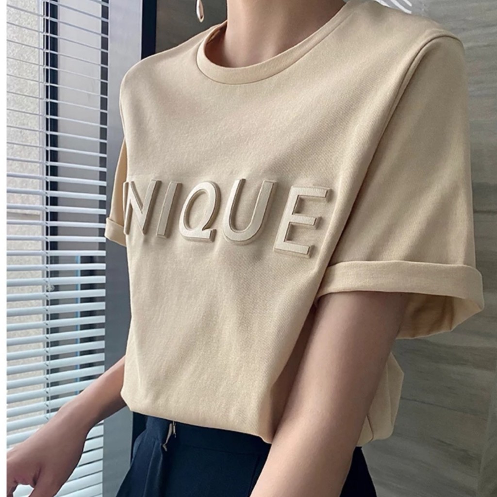 SUNDAY2020 เสื้อยืดสกรีอักษรนูนงานดีมากเนื้อผ้านุ่มเบาใส่สบาย