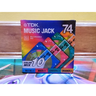 TDK Music Jack 74 Recordable MD Color MIX 10 MiniMD ชุด 10 ชิ้น (ฟ้า*3 แดง*2 เขียว*3 ส้ม*2) TDK ของใหม่ในซีล