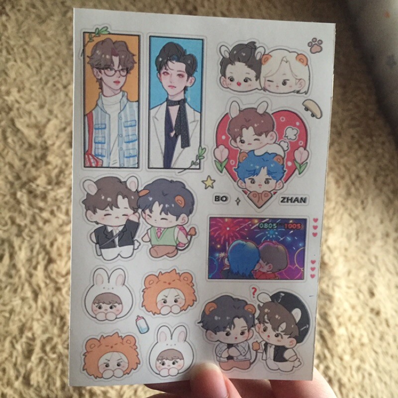 สติ๊กเกอร์ อูฐ xiao zhan และเงิน yibo china