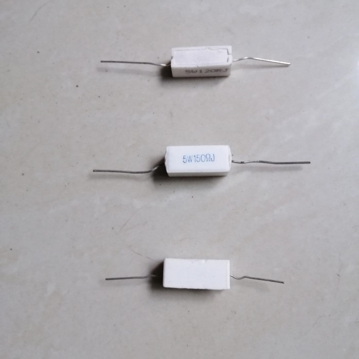 150 โอห์ม R Lime Resistor 5w 5 วัตต์ 150ohm 150R J 150RJ 5 วัตต์