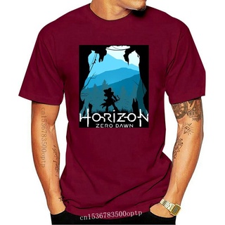 ใหม่เสื้อยืดลําลองสําหรับผู้ชายแขนสั้นพิมพ์ลาย Zero Dawn Horizon Zero Dawn 6XL 035461