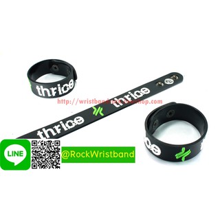 THRICE ขายริสแบนด์  TRE311NB Wristband สายรัดข้อมือวงร็อค