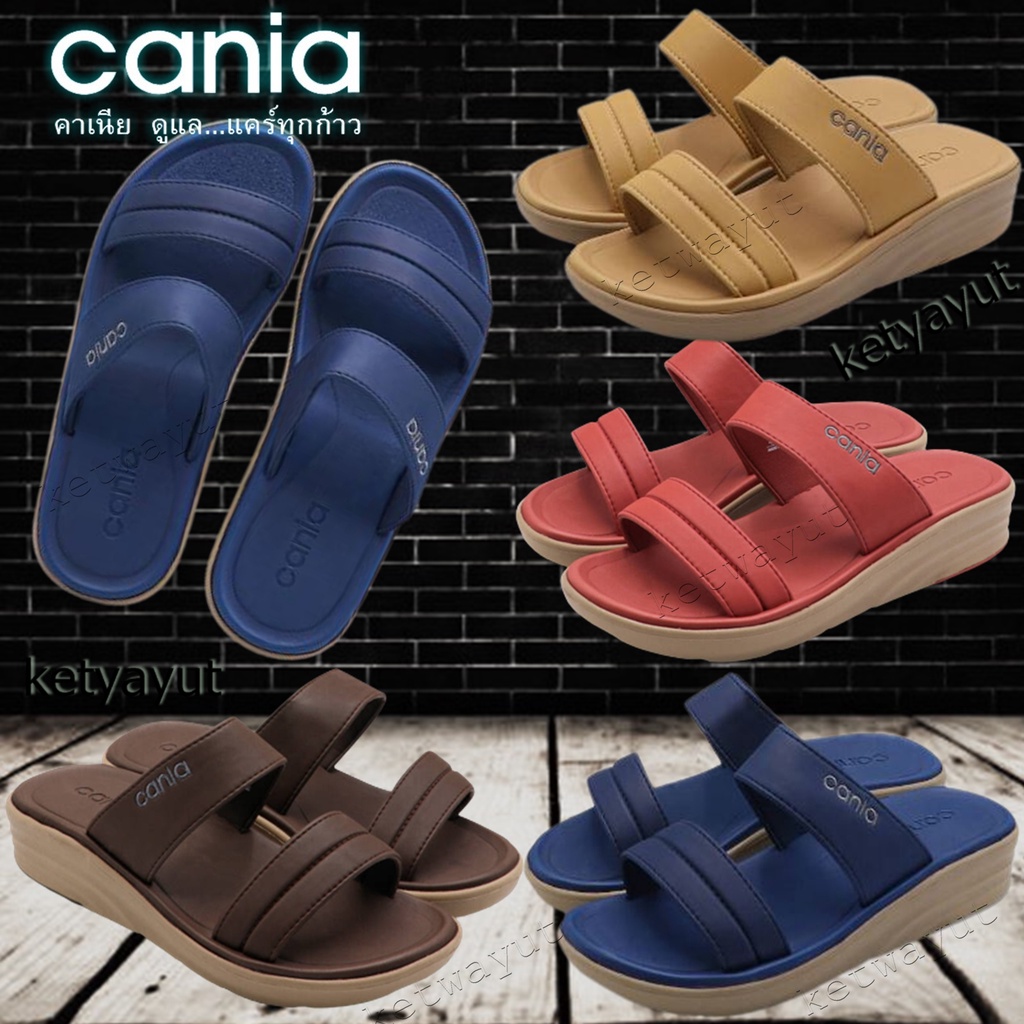 CANIA 42171 รองเท้าแตะแบบสวมผู้หญิง,รองเท้าแฟชั่นผู้หญิงแบบสวม ทรงสูง