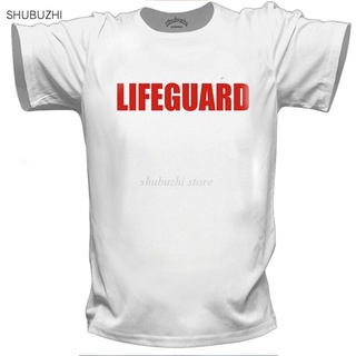 เสื้อยืด ลาย Lifeguard สีขาว สําหรับผู้ชาย Sbz180S-5XL