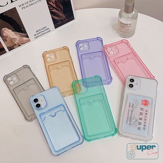 เคสโทรศัพท์มือถือแบบนิ่ม Tpu ใส กันกระแทก พร้อมช่องใส่บัตร สําหรับ Samsung A13 A72 A10s A22 A12 A02 A20 A30 A30s A71 S22 Ultra M12 S22 M02 A02s A03 Core A51 A03s A21s A50 A50s A03 A32 A52