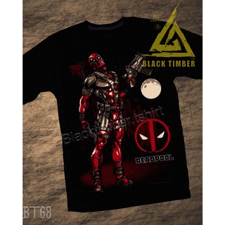 BT 68 Deadpool เสื้อยืด สีดำ BT Black Timber T-Shirt ผ้าคอตตอน สกรีนลายแน่น S M L XL XXL