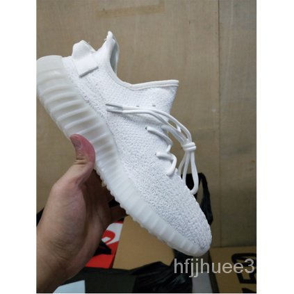 2021ใหม่ Adidas Yeezy Boost 350 V2 รองเท้าบุรุษและสตรีสีขาวล้วน xr02