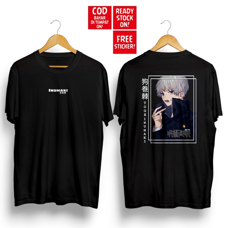 Jujutsu Kaisen เสื้อยืด INUMAKI TOGE GOJO SATORU SUKUNA ITADORI ANIME MANGA JAPAN