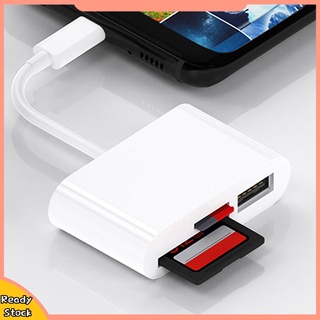 อะแดปเตอร์การ์ดรีดเดอร์ HUA 3-in-1 USB 2.0 Type-C U Disk TF Micro-SD OTG อเนกประสงค์ สําหรับโทรศัพท์มือถือ