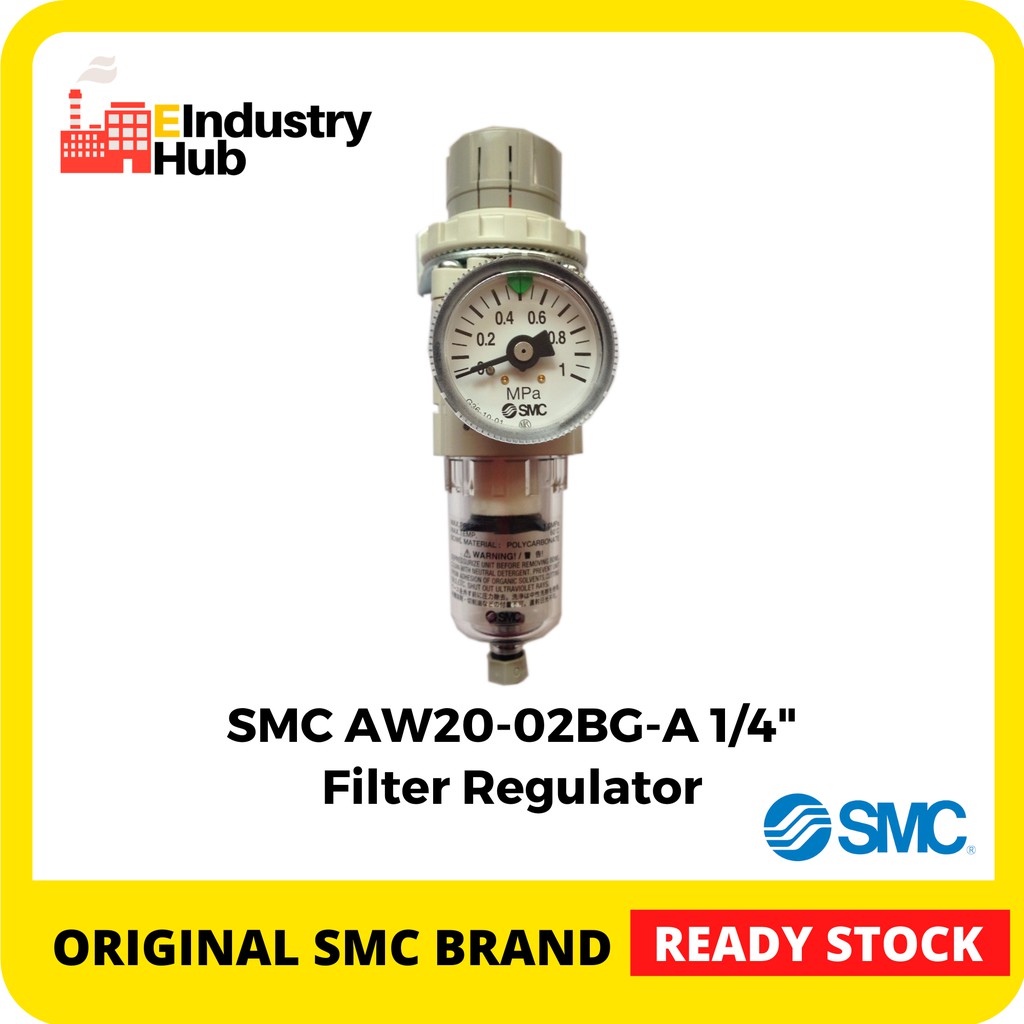 SMC AW20-02BG-A เครื่องควบคุมกรอง 1/4"