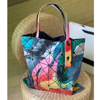 BAO BAO ISSEY MIYAKE JELLY 6X6 BLOCK TOTE BAG MULTICOLOR กระเป๋าถือทรง shopping โท้ท ลายตาราง บล็อคสี่เหลี่ยม สามเหลี่ยม