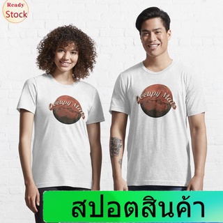 Illicit เสื้อยืดแขนสั้น Retro Occupy Mars Essential T-Shirt Mens Womens T-shirts