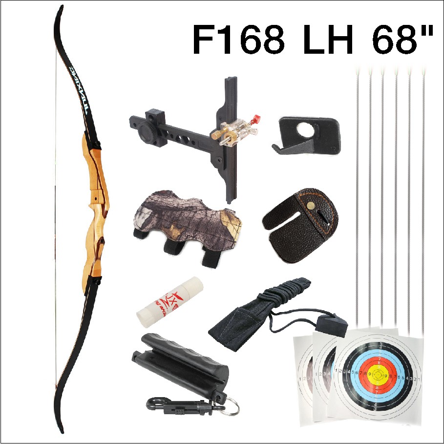 [LH] ธนู รีเคิร์ฟ 68 นิ้ว RECURVE BOW JUNXING F168C 68" ครบเชต สินค้าพร้อมส่ง