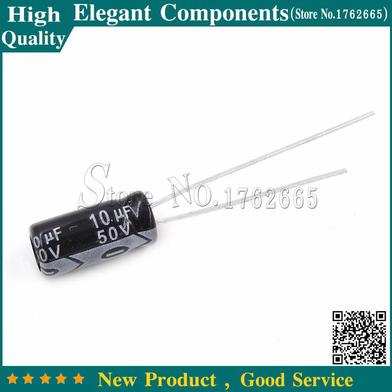 ตัวต้านทานอะลูมิเนียม 10UF 50V 50V 10UF ความจุ 50 V / 10 UF ขนาด 5*11 มม.