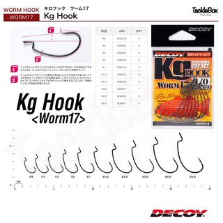 ตัวเบ็ด เบ็ดหนอน Decoy Offset Hook KG Worm17