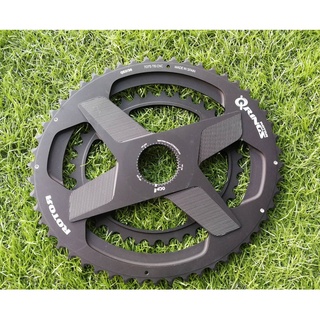 ใบสำหรับจานหน้า ROTOR Q RING OVAL Chainrings 52/36T Black