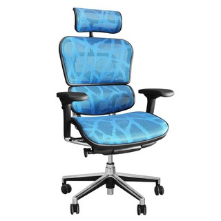 เก้าอี้สำนักงาน ERGOHUMAN2 สีฟ้า เก้าอี้สำนักงาน OFFICE CHAIR NET/PU BLUE เฟอร์นิเจอร์ห้องทำงาน เฟอร์นิเจอร์ ของแต่งบ้าน