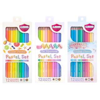 ดินสอสีไม้ สีไม้ 12 สี พาสเทล(Pastel) MasterArt