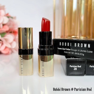 ลิปสติก Bobbi Brown Luxe Lip Color 2.5g  # 28 - Parisian Red