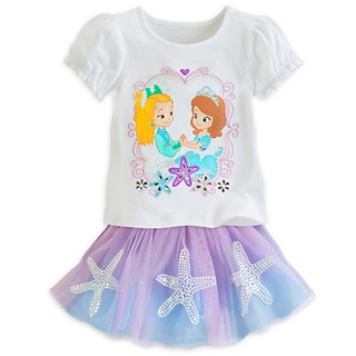 🇺🇸 ของแท้ Disney USA - [Size 4-7/8] H1513 ชุด Disney: Sofia the First Top and Skirt Set for Girls