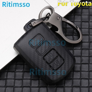 เคสกุญแจรีโมทรถยนต์ คาร์บอนไฟเบอร์ สําหรับ Toyota Camry Sienna Smart Keyless