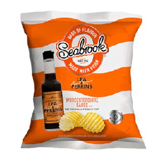 Seabrook Lea &amp; Perrin Worcestershire Sauce Snack Chips 70g. ซีบรูค ลีแอนด์เพอร์ริน วูสเตอร์ไชร์ซอสขนมขบเคี้ยว 70กรัม