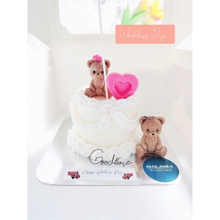 เทียนหอมwedding dayหมีคู่รัก🐻❤️🐻(ฟรีกล่อง+การ์ด)