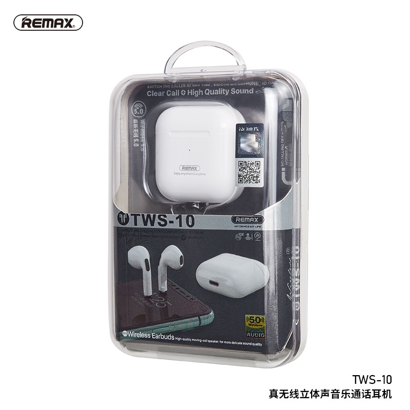ขายดี!ตัดเสียงรบกวน Remax Tws-10i หูฟังบลูทูธ ไร้สาย อัปเกรดใหม่ smalltalk แบบ Semi In-Ear สำหรับมือถือทุกรุ่น ของแท รูปที่ 5