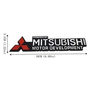 โลโก้ อลูมิเนียม มิตซูบิชิ เพจแต่ง ภายนอกรถยนต์ ทั่วไป Mitsubishi power by motor developement aluminuem logo Lancer