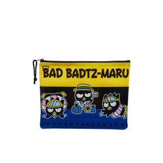 SANRIO ซองซิป A5 Bad Badtz-Maru Basic สีเทา แฟ้ม เครื่องเขียน