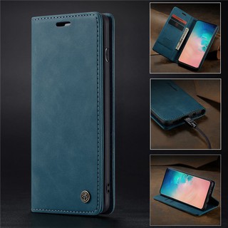 Caseme กรณีโทรศัพท์สำหรับ Samsung Galaxy A90 A80 A70S A70 A30S A50 A50S ซีรีส์ซองหนังพลิกกระเป๋าสตางค์อัตโนมัติดูดซับสำหรับ Samsung Luxury Magnetic Card Holder Wallet Flip Case Cover