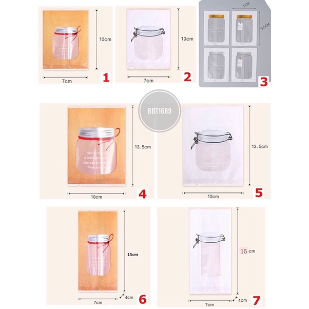 ถุงซีล ถุงจีบขยายข้าง ลายขวดโหล (แพ็ค100ใบ)**พร้อมส่ง**