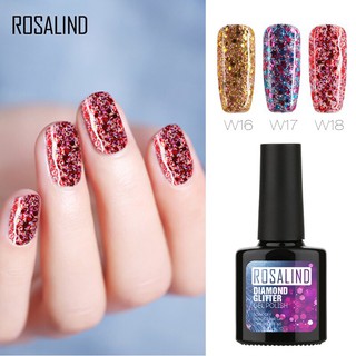 rosalind ยาทาเล็บยูวีเจลกลิตเตอร์เพชร 10 มล. w 31-50 led