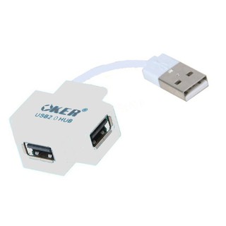 OKER Hub 4 Port USB 2.0 H-409 (สีขาว)