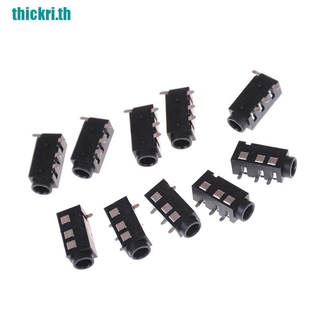 Th✿แจ็คเชื่อมต่อหูฟัง ตัวเมีย PJ-320D 4 Pins SMD 3.5 มม. PCB 10 ชิ้น