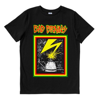 เสื้อยืดผ้าฝ้ายพิมพ์ลายแฟชั่น Bad BRAINS - ไฟสว่างขึ้น | เสื้อยืด พิมพ์ลายวงดนตรี | เพลงเมอร์ช | Unisex | วงดนตรี MERCH