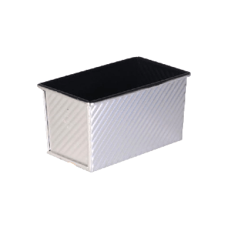 Sanneng SN2055 450g. Corrugated Loaf Pan Non-Stick With Lid / พิมพ์ขนมปัง 450 กรัม