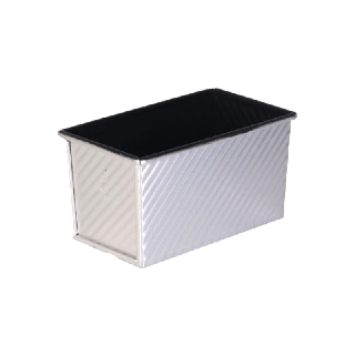 โปรโมชั่น : Sanneng SN2055 450g. Corrugated Loaf Pan Non-Stick With Lid  พิมพ์ขนมปัง 450 กรัม