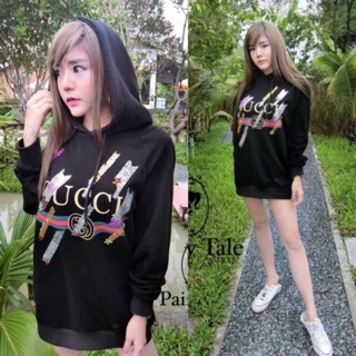 1480 มินิเดรสแขนยาวจั้ม ใส่กันหนาวมีฮู้ด