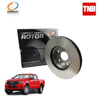 Compact Brakes จานเบรค จานดิสเบรคหน้า สำหรับ Ford Ranger T6 4x2 ตัวสูง 4x4 ฟอร์ดเรนเจอร์ ปี 2012-2018 จานขนาด 302