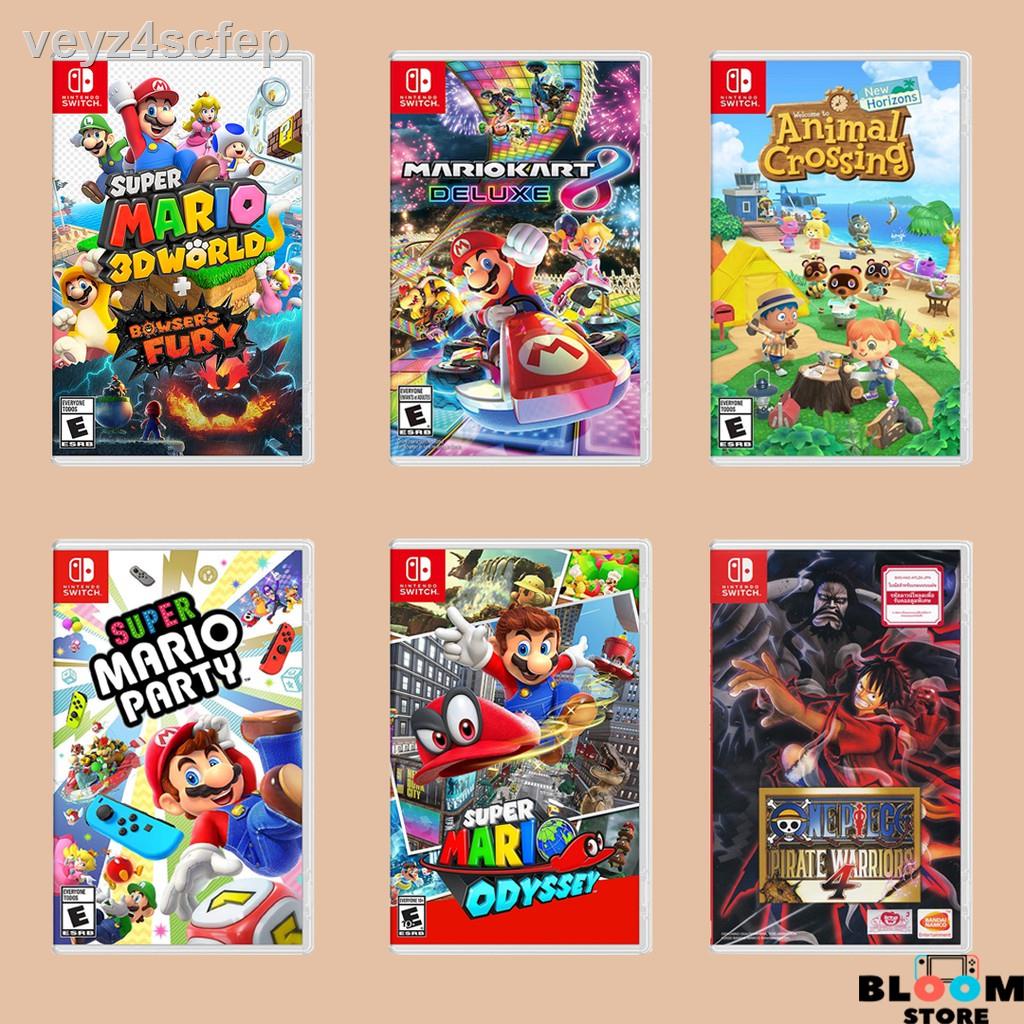 ✙[มือ1] แผ่นเกม Nintendo Switch : Mario 3D World / Kart Animal Crossing Party One piece