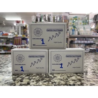 เป๊กทองเหลือง หมุดสำนวน Paper Fastener ขนาด 1/1.5/2 นิ้ว เป๊กติดกระดาษ ตราดอกไม้/ตราSnail หมุดลิ้นแฟ้มโลหะ US.Station