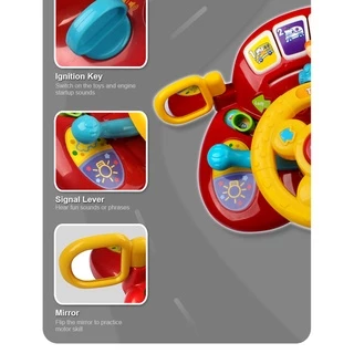 VTech Offiical Store Tiny Tot Boys 1-3 ปี Baby Driver Has Lights Music Kids Role Play ของเล่นพวงมาลัยขับรถ ของเล่นเด็ก