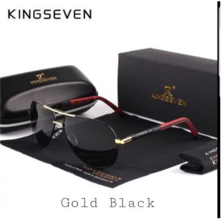 KINGSEVENผู้ชายวินเทจอลูมิเนียมHDแว่นกันแดดP Olarizedคลาสสิกยี่ห้ออาทิตย์แว่นตาเลนส์เคลือบขับรถเฉดสีสำหรับผู้ชาย