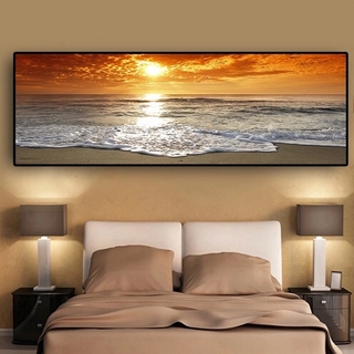 Sunsets โปสเตอร์ผ้าใบพิมพ์ลายทะเลธรรมชาติสําหรับตกแต่งบ้าน