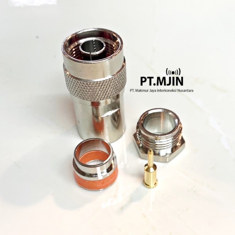 N ชาย TYPE CLAMP CONNECTOR สําหรับ BELDEN9913 LMR400 RG213/U RG214/U RG8 GOOQ QUALITY RFcom ทําใน TA