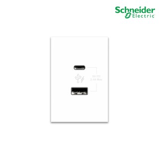 Schneider รุ่น AvatarOn A : M3T_USB2_WE เต้ารับ USB Type C+A สีขาว Duplex USB Type C+A, White สั่งซื้อได้ที่ร้าน PlugOn